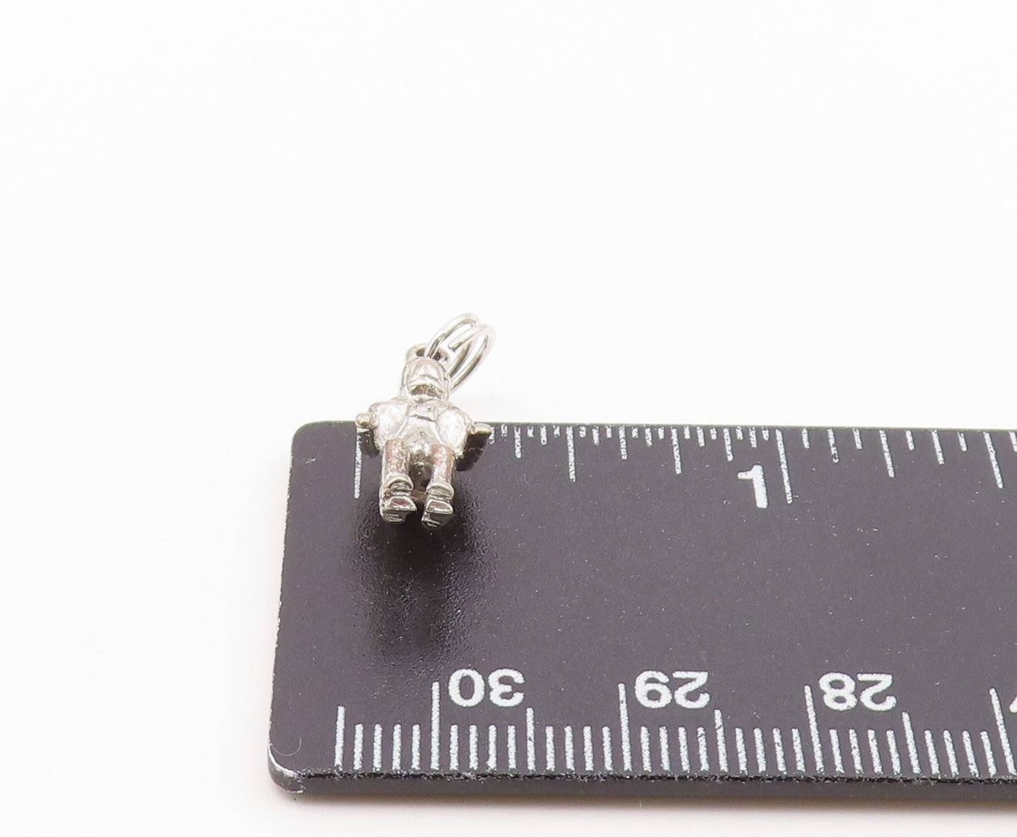 925 Sterling Silver  Vintage Petite Shiny Astronaut Drop Pendant  PT18949