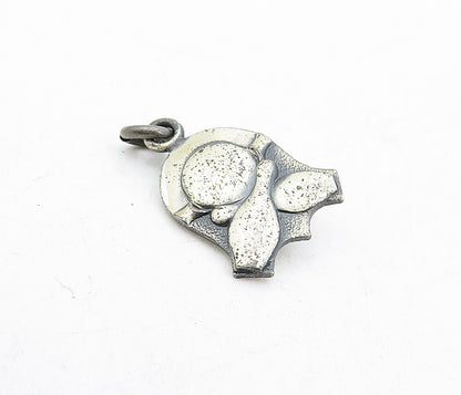925 Sterling Silver  Vintage Petite Bowling Ball & Pins Brooch Pin  BP1921