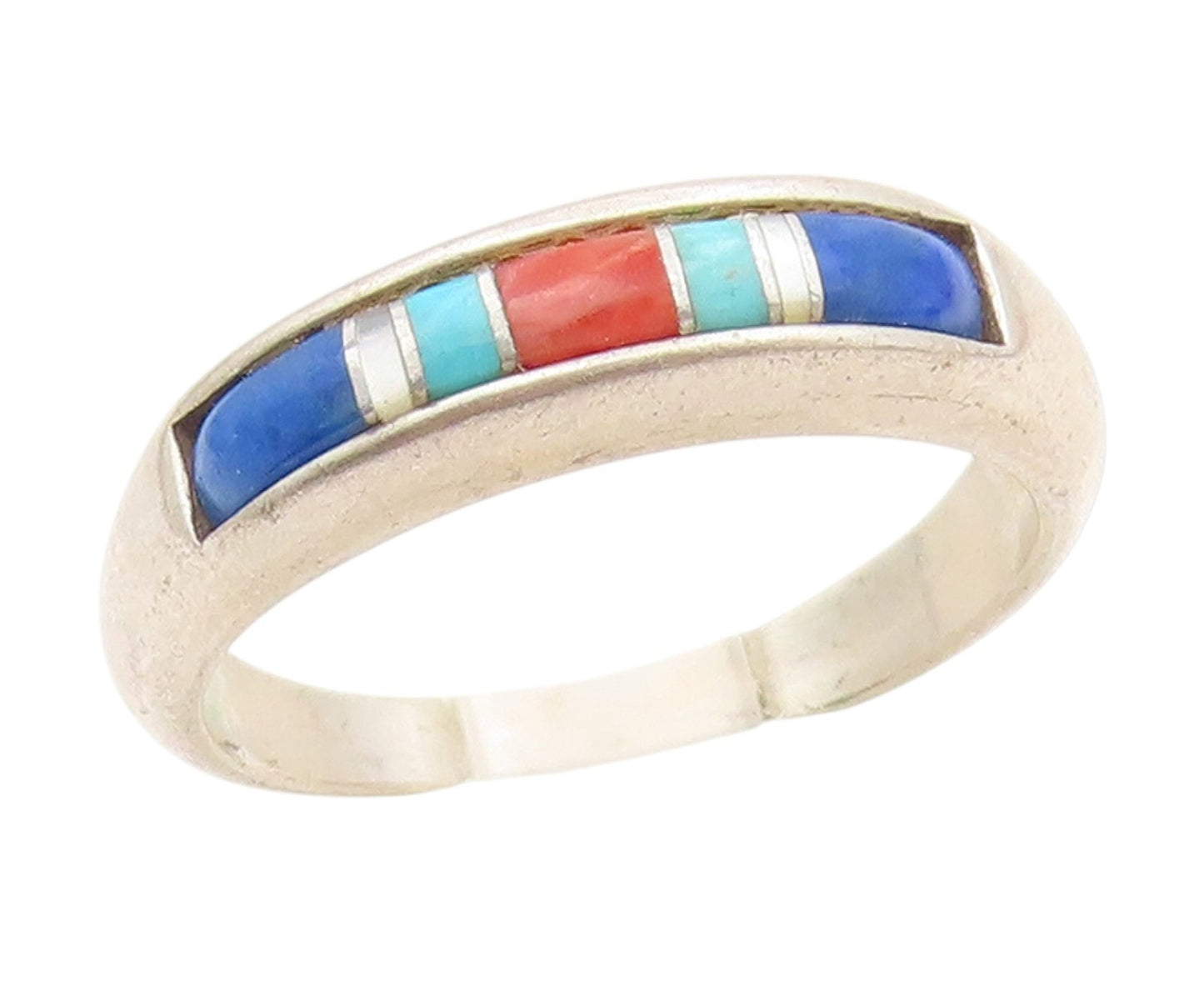925 Sterling Silver Vintage Ring CAROLYN POLLACK Multi Gemstone  Sz 8  RG34385