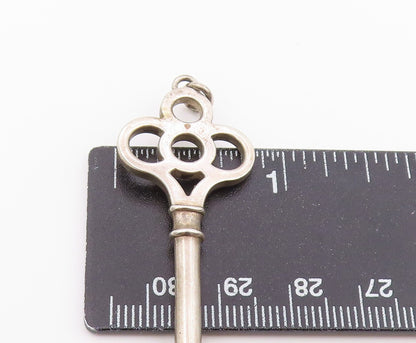 925 Sterling Silver Vintage Pendant TIFFANY & CO Classic Skeleton Key  PT26448