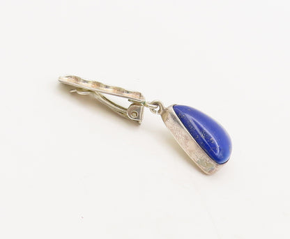 DTR JAY KING 925 Silver  Vintage Solid Dangling Lapis Lazuli Earrings  EG12775