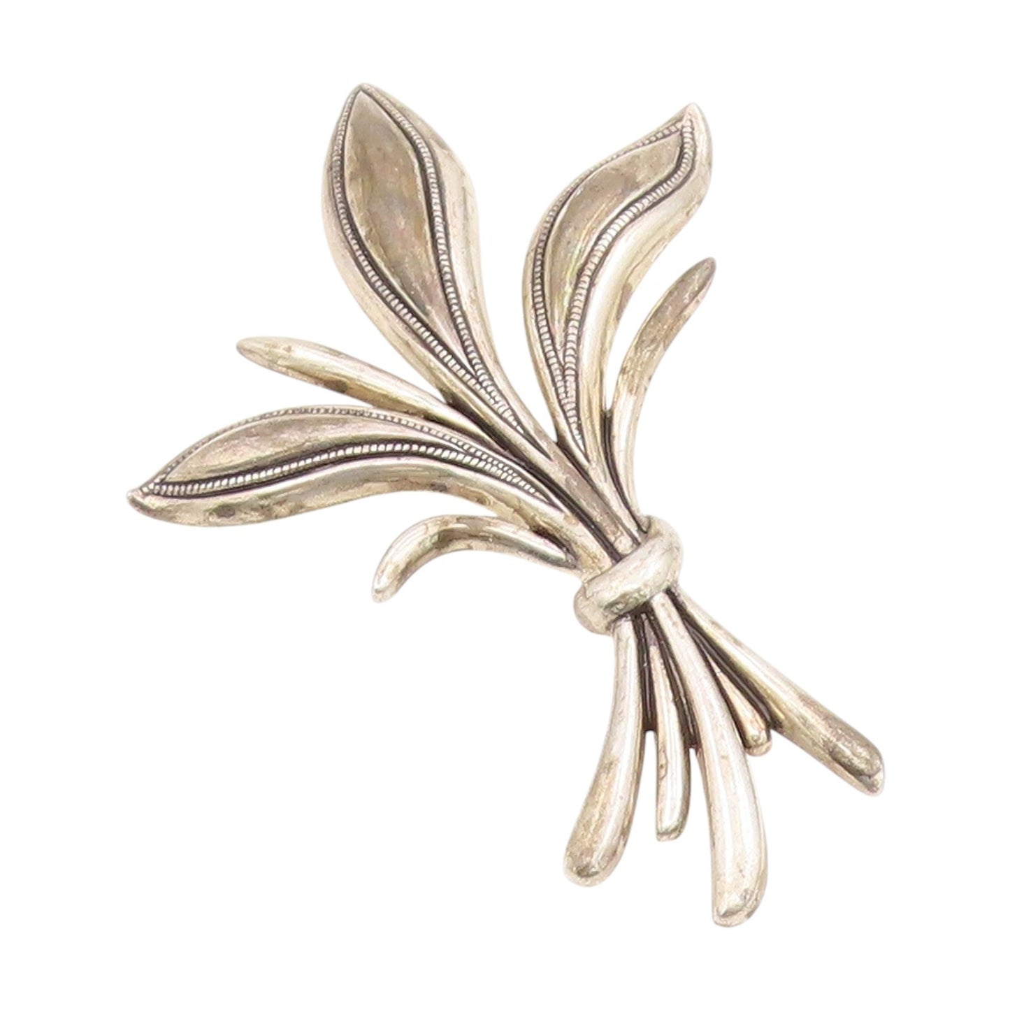925 Sterling Silver Vintage Brooch JUDITH JACK Botanical Lily Bouquet  BP12123