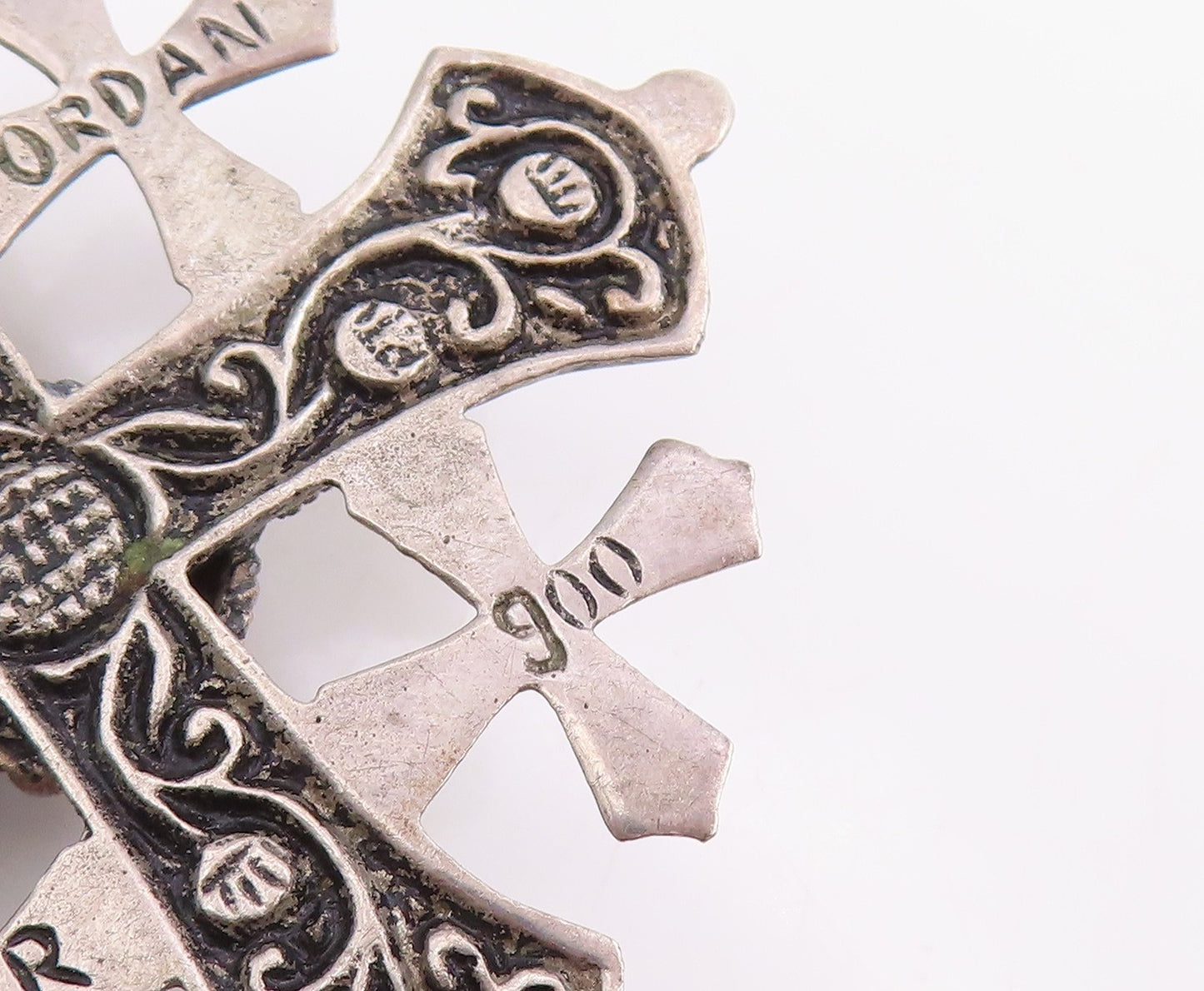925 Sterling Silver Vintage Pendant Jerusalem Five Fold Religious Cross  PT25774
