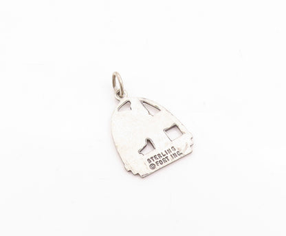 925 Sterling Silver Vintage Pendant New York Empire State Souvenir Charm PT24679