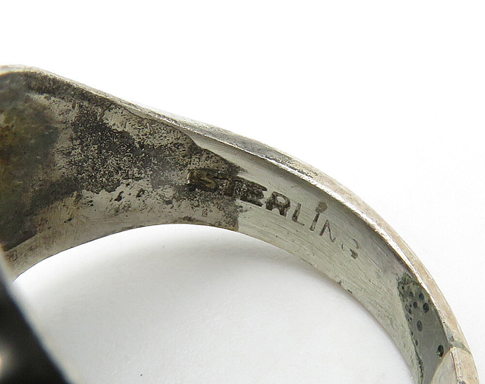 925 Sterling Silver  Vintage Shiny Fluted Dome Petite Band Ring Sz 4  RG16154
