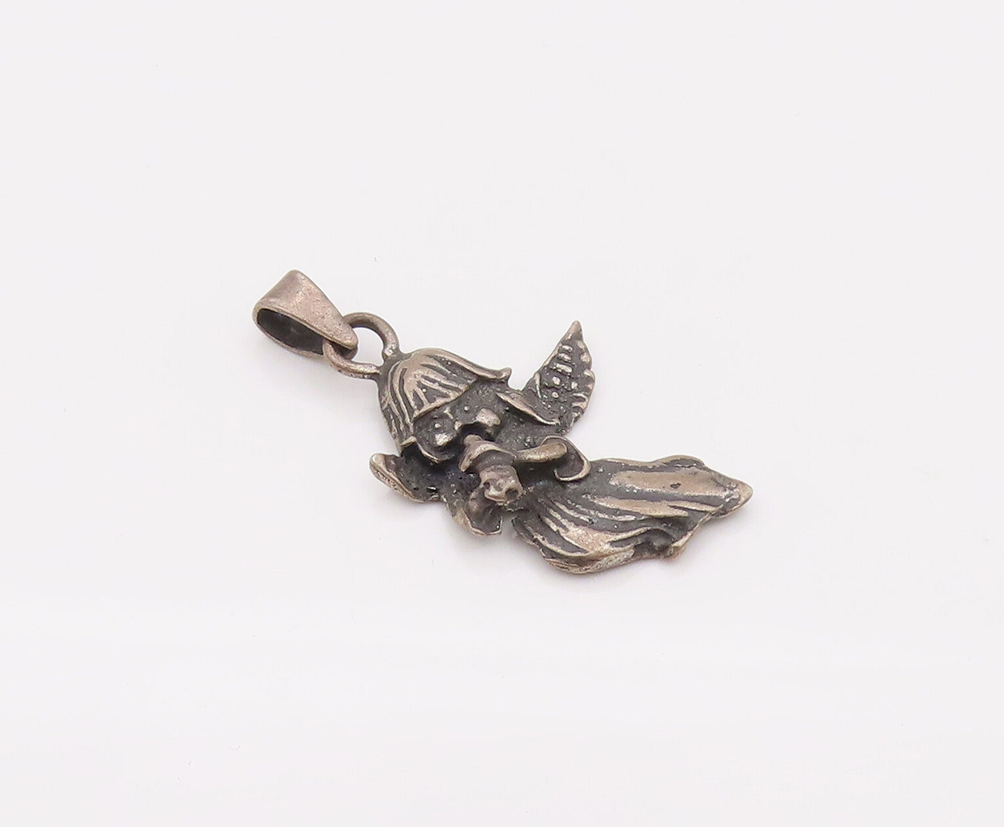 925 Sterling Silver  Vintage Mini Angle of Music Charm Pendant  PT22137