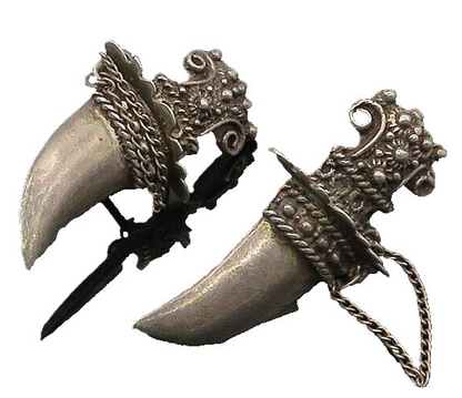925 Sterling Silver  Vintage Sword Dagger Non Pierce Drop Earrings  EG11350