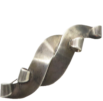 NAPIER 925 Silver  Vintage Antique Rare Dark Tone Ribbon Brooch Pin  BP7282