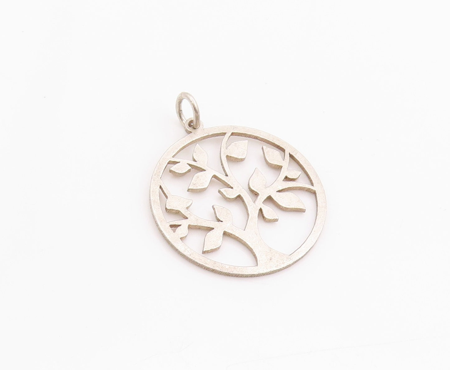925 Sterling Silver Vintage Pendant Designer Cutout Tree Of Life  PT24376