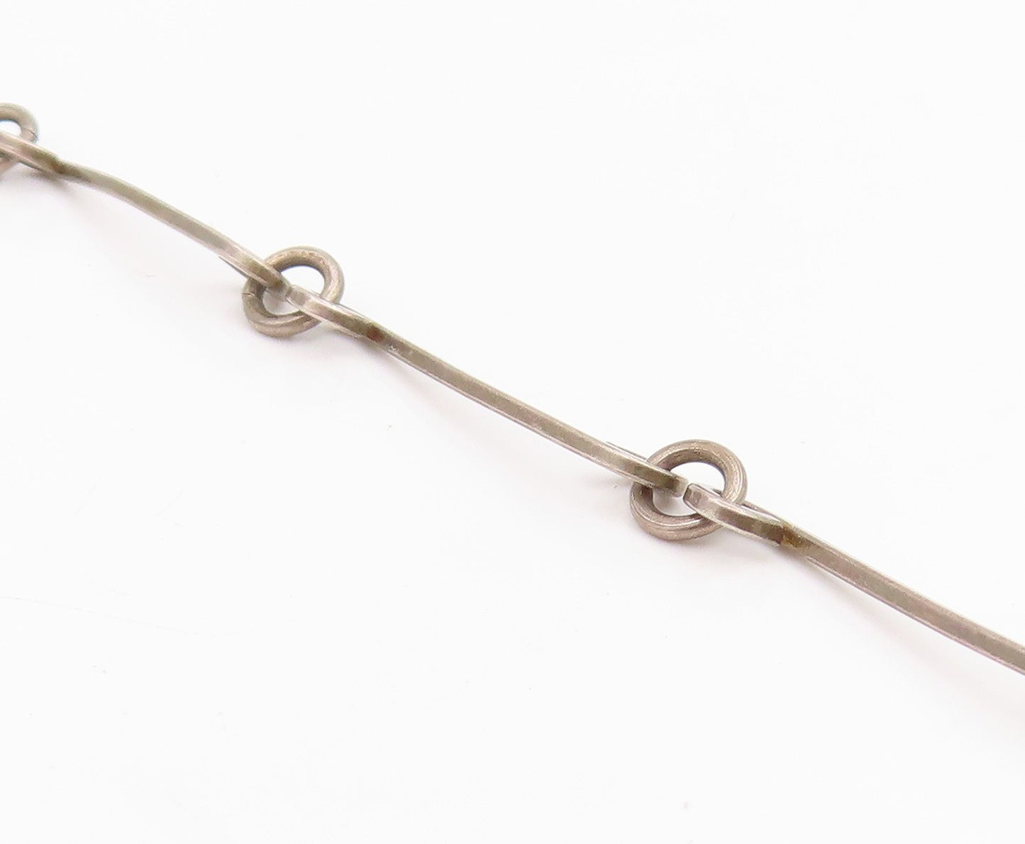 925 Sterling Silver Vintage Necklace ISRAEL Linked Loop Chandelier Chain  NE4759
