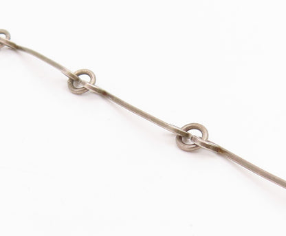 925 Sterling Silver Vintage Necklace ISRAEL Linked Loop Chandelier Chain  NE4759