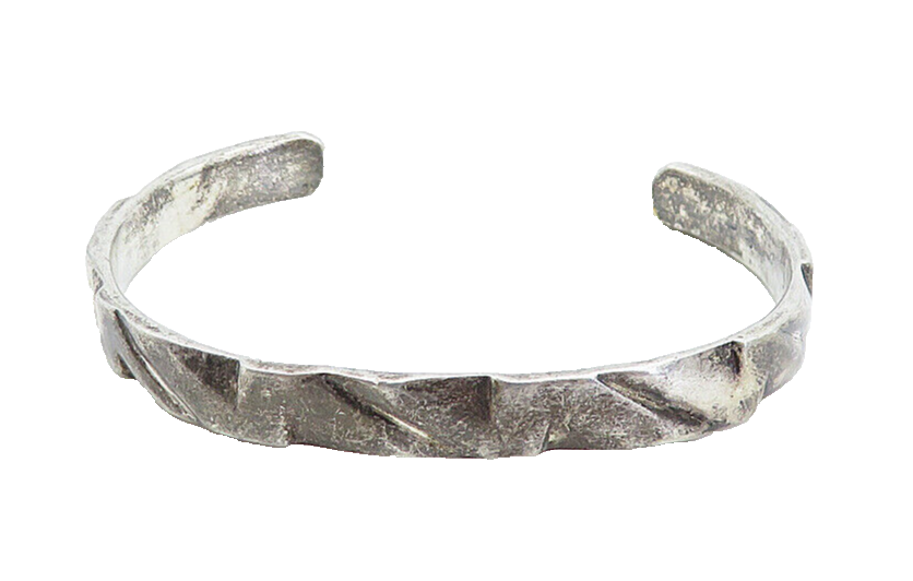 MEXICO 925 Sterling Silver Vintage Dark Tone Petite Cuff Bracelet BT2049