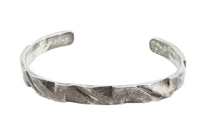 MEXICO 925 Sterling Silver Vintage Dark Tone Petite Cuff Bracelet BT2049