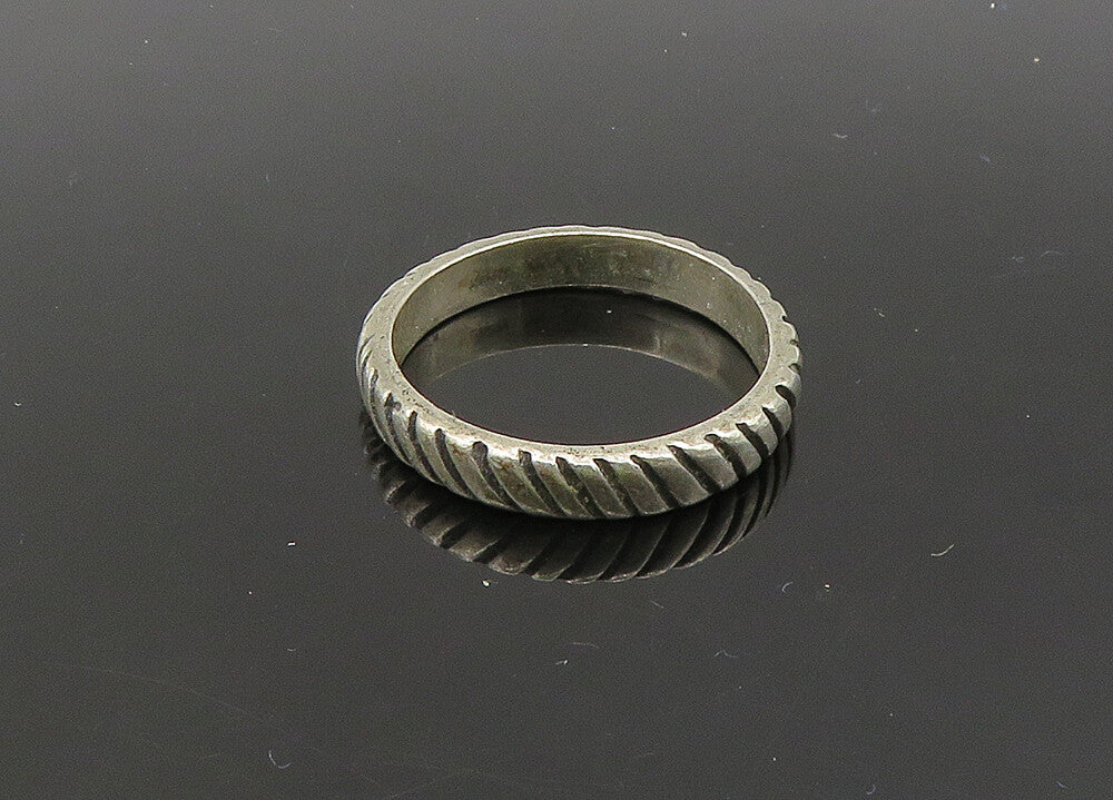 CAROLYN POLLACK 925 Silver  Vintage Petite Twist Round Band Ring Sz 6  RG21615