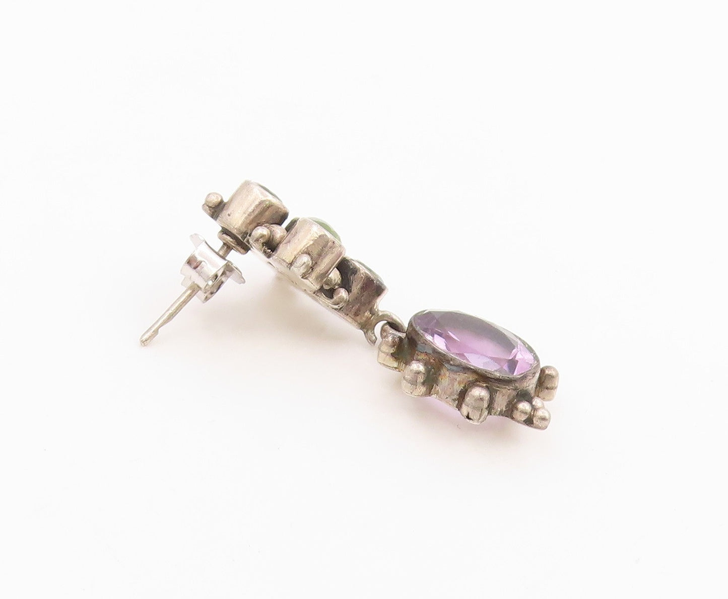 925 Sterling Silver Vintage Earrings Amethyst & Gemstone Single Pieces  EG14300