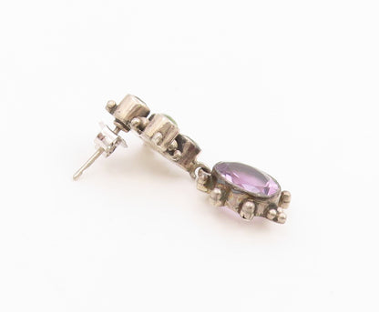 925 Sterling Silver Vintage Earrings Amethyst & Gemstone Single Pieces  EG14300