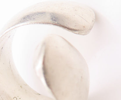 925 Sterling Silver Vintage Ring Minimalist Spiral Wrap Band  Sz 7.5  RG34512