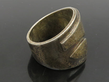 PRATA JOYERIA 925 Silver  Vintage Dark Tone Tapered Band Ring Sz 7.5  RG23879