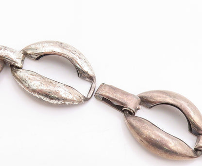 925 Sterling Silver Vintage Necklace DANECRAFT  Puffed Oval Link Chain  NE4635