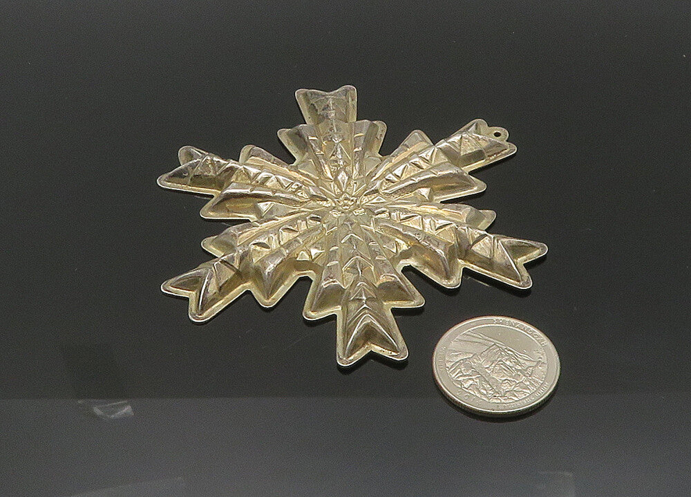 GORHAM 925 Sterling Silver Vintage Antique Christmas Snowflake Pendant PT16630