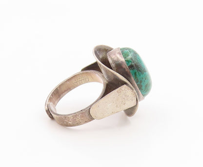925 Sterling Silver Vintage Ring ISRAEL Cabochon Eilat Stone Band  Sz 6  RG35534