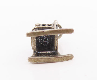 925 Sterling Silver Vintage Pendant 3D Miniature Rocking Chair Charm  PT25752