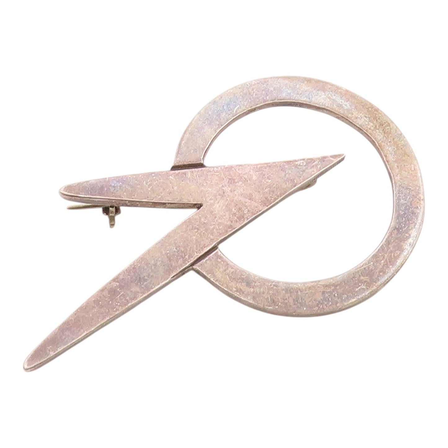 MEXICO 925 Silver  Vintage Open Circle & Pointed Ends Brooch Pin  BP9680
