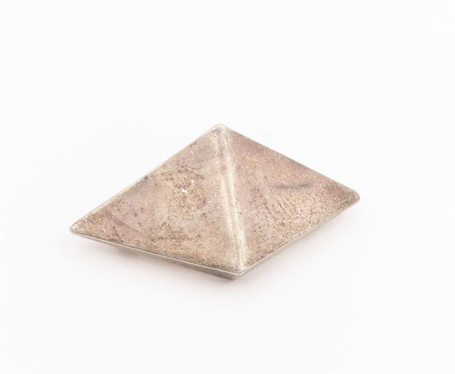925 Sterling Silver Vintage Brooch Pin MEXICO Solid Geometric Sculpture  BP12190