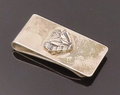 LAGOS CAVIAR 925 Silver  Vintage Brutalist & Swirly Heart Tie Pin  TR3483