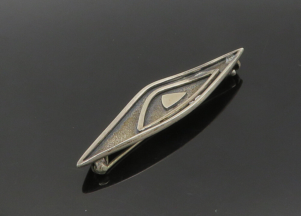 RUDOLPH ANDERSEN DENMARK 925 Silver  Vintage Oxidized Brooch Pin  BP8361