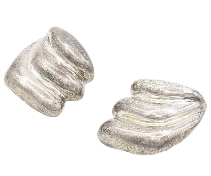 BJFLA 925 Silver  Vintage Dark Tone Hollow Fluted Non Pierce Earrings  EG9149