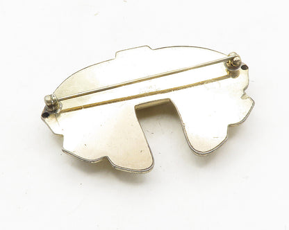 MONET 925 Sterling Silver  Vintage Shiny Ribbon Bow Motif Brooch Pin  BP4040