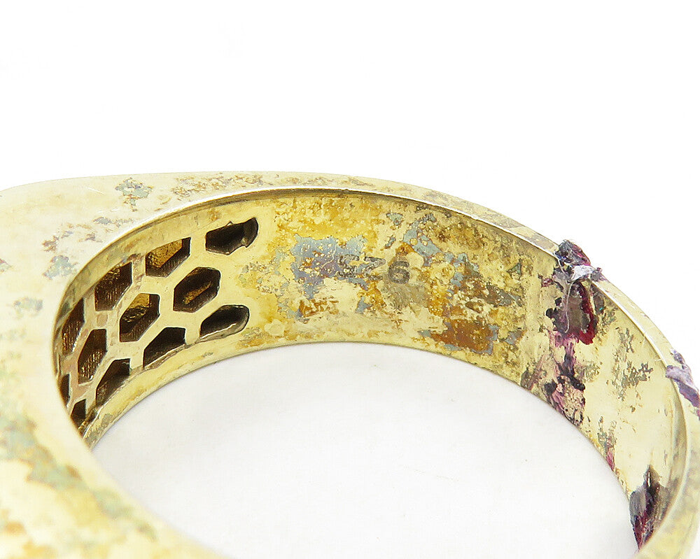 925 Sterling Silver  Petite Topaz Enamel Coated Dome Band Ring Sz 8  RG17327