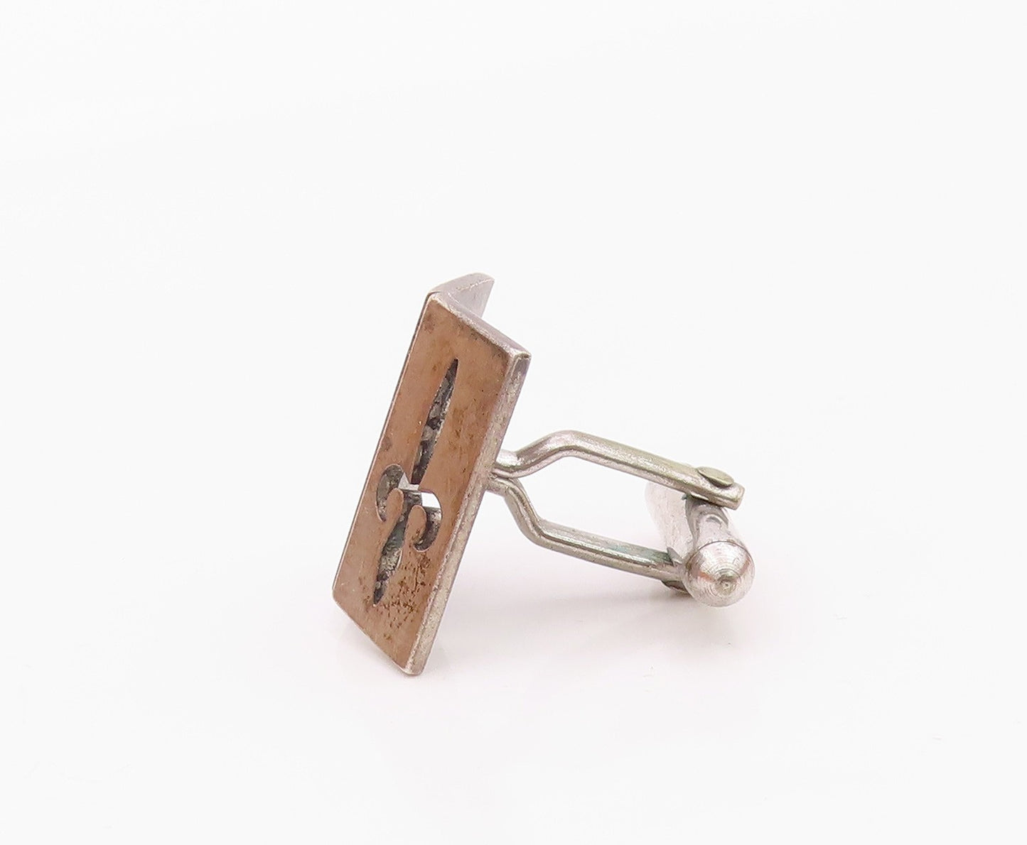 925 Sterling Silver  Vintage Sword Cutout Open Book Design Cuff Links  TR1811