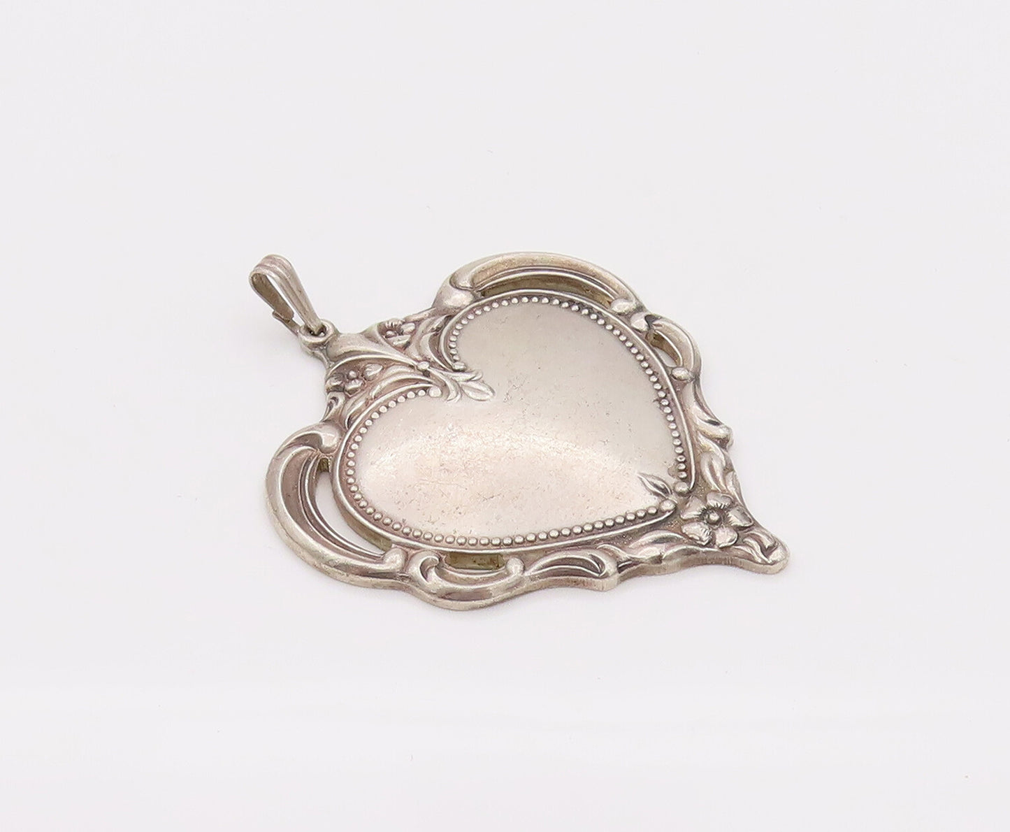 TOWLE 925 Sterling Silver  Vintage 1976 Floral Swirl Love Heat Pendant PT22177