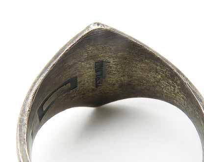925 Sterling Silver  Vintage Antique Boy Scouts USA Band Ring Sz 6  RG11545