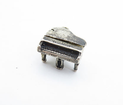 925 Sterling Silver  Vintage Dark Tone Grand Piano Pendant (OPENS)  PT3834