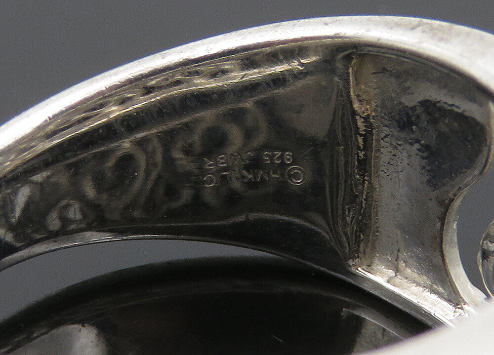 925 Silver  Vintage Shiny Genuine Diamonds Love Hearts Band Ring Sz 7  RG20863