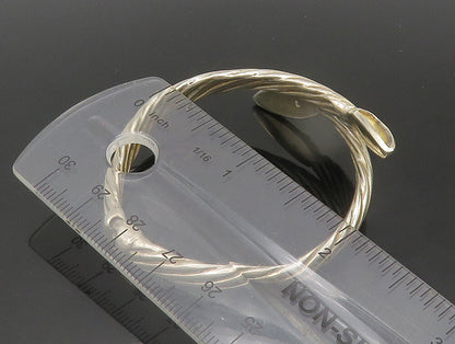DESIGNER 925 Sterling Silver  Vintage Twist Bypass Bangle Bracelet  BT9324
