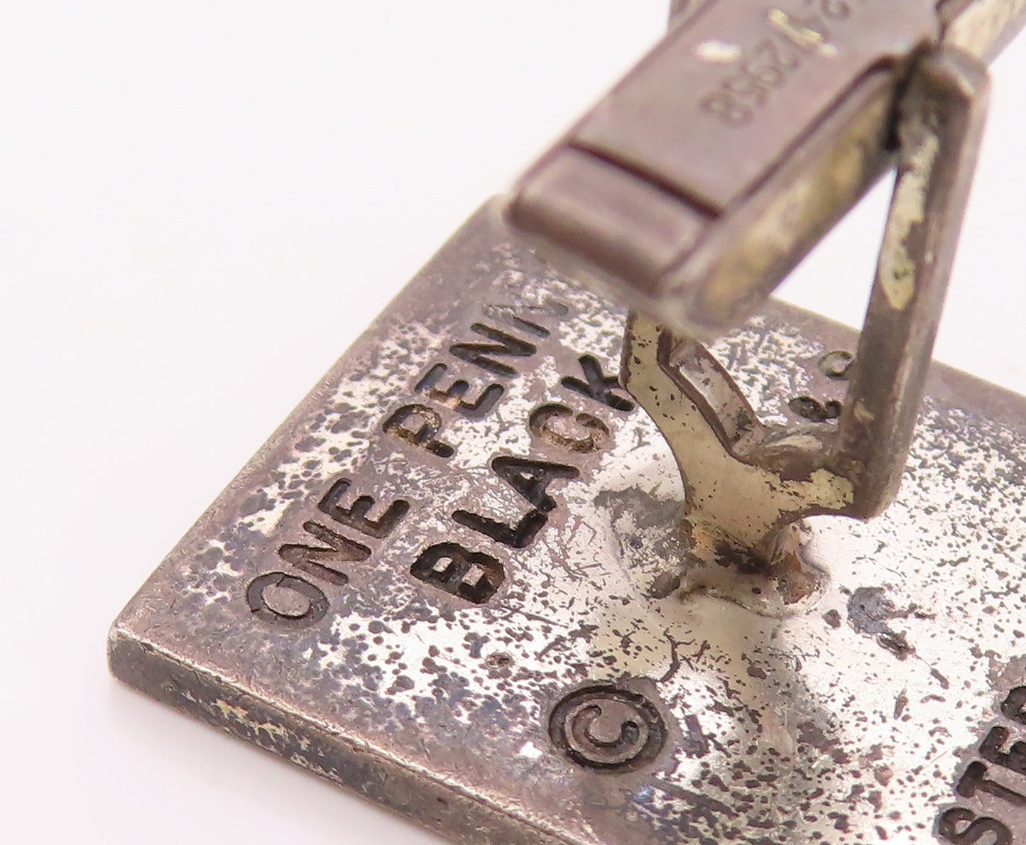 FENWICK & SAILORS 925 Silver  Vintage One Penny Postage Stamp Cufflinks TR3283