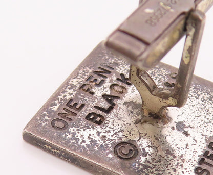 FENWICK & SAILORS 925 Silver  Vintage One Penny Postage Stamp Cufflinks TR3283