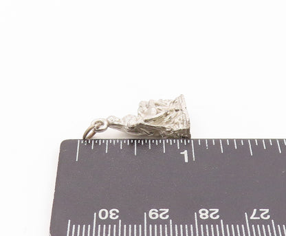 925 Sterling Silver Vintage Pendant Religious Mother Mary & Jesus Charm  PT24113