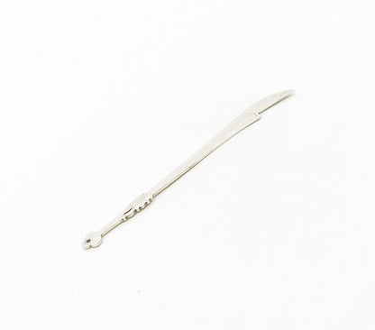 925 Sterling Silver  Vintage Swirl Patterned Sword Motif Pendant  PT12840
