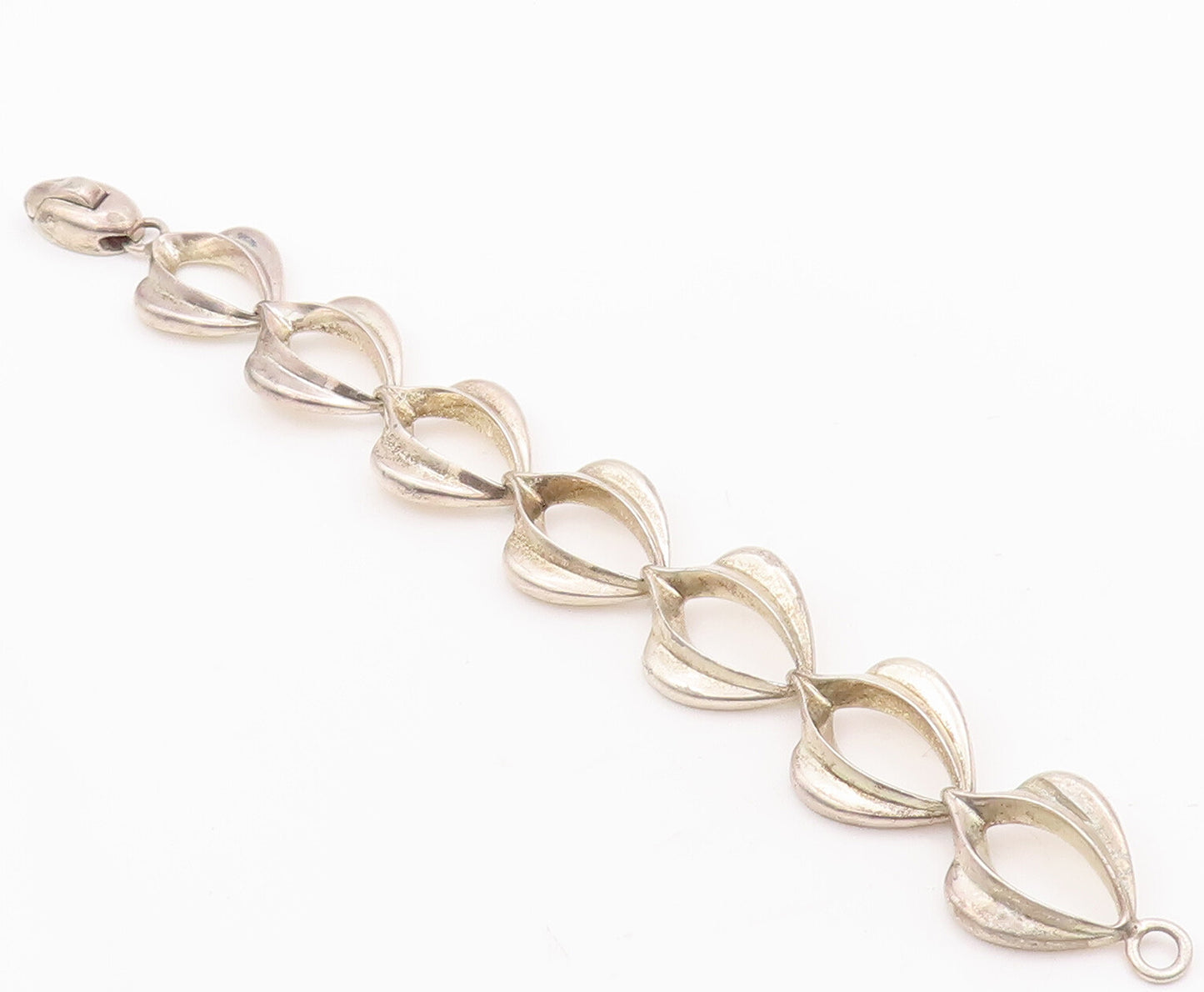 925 Sterling Silver Vintage Bracelet BAYANIHAN Designer Leaf Cut Design  BT10517