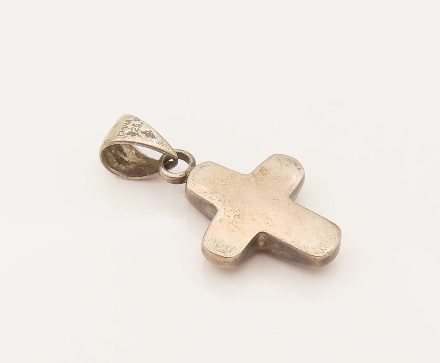 SILPADA 925 Silver  Vintage Minimalist Faith Cross Dome Pendant  PT21962