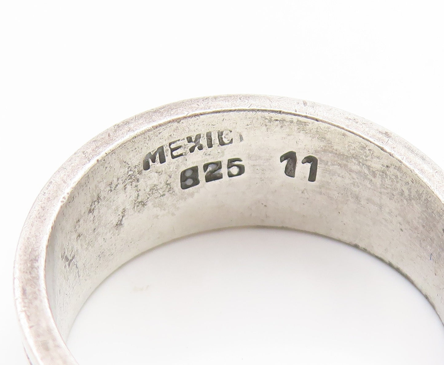 925 Sterling Silver Vintage Ring MEXICO Celtic Wavy Swirl Band  Sz 11  RG35205
