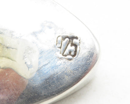 925 Sterling Silver  Vintage Hollow Smooth Shiny Non Pierce Earrings  EG6184