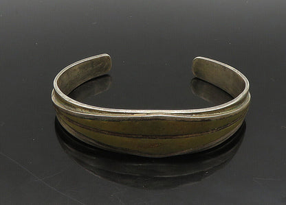 925 Sterling Silver  Vintage Antique Inlaid Jasper Cuff Bracelet  BT8028