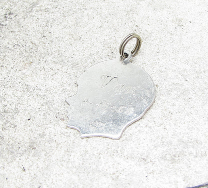 925 Sterling Silver  Boy Face Profile Charm Pendant  PT1111
