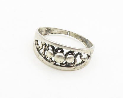 925 Sterling Silver  Vintage Rope Twist Swirl Detail Band Ring Sz 6  RG18789